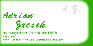 adrian zacsek business card